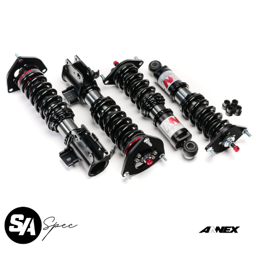 Speed Academy Spec Annex Suspension FastRoad Pro Subaru 2015+ Impreza WRX Subaru 2015+ Impreza WRX Coilovers. FastRoad Pro™ coilovers are track and real world proven. Fits 2015+.  Annex Suspension believes that performance and comfort can go hand in hand and it influences all aspects of our product design. 