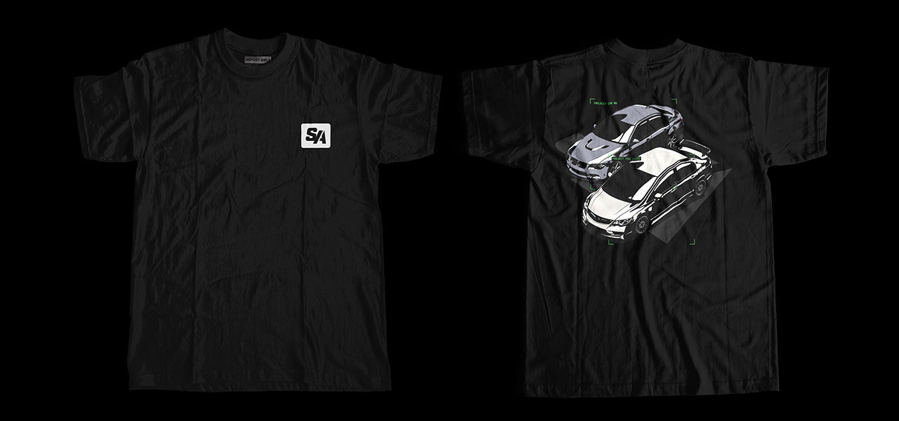 SA 'Versus' E90 M3 vs FD2 Type R t-shirt